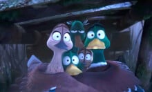 The Mallard family of ducks in "Migration."