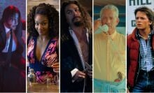 Composite of images from "John Wick," "Girls Trip," "Fast X," "Asteroid City," and "Back to the Future."