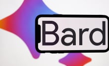 The Google Bard logo on an iPhone screen.