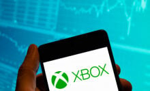 Xbox logo on phone screen