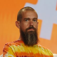 Jack Dorsey creator, co-founder, and Chairman of Twitter and co-founder & CEO of Square speaks on stage at the Bitcoin 2021 Convention