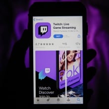 The Twitch app as seen on a cell phone.