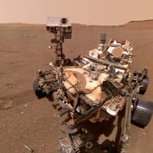 NASA's Perseverance rover takes a selfie on Mars.