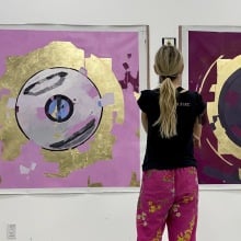 Agnieszka Pilat making art at SpaceX