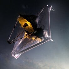 James Webb Space Telescope orbiting the sun