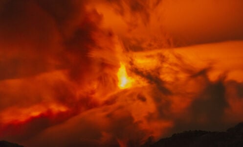 The Etna volcano erupting in Italy on Nov. 12, 2023.