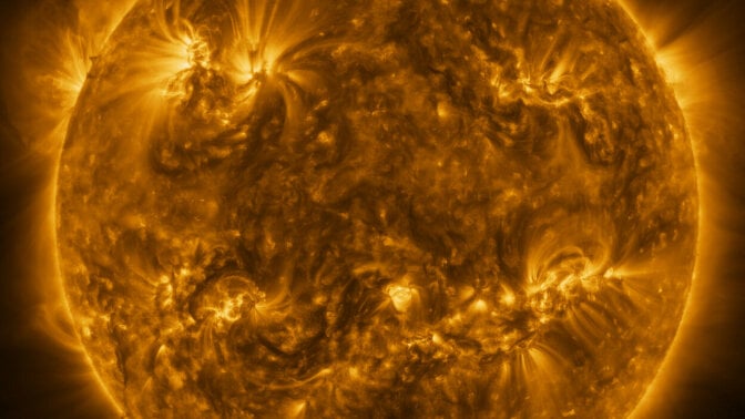 Solar orbiter taking image of the sun