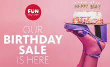 fun factory birthday sale flyer 