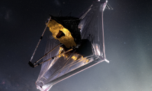 An artist's conception of the James Webb Space Telescope orbiting the sun, 1 million miles from Earth.
