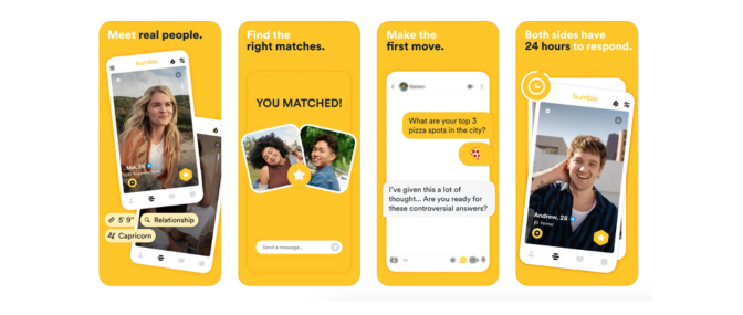Bumble dating app screenshot 